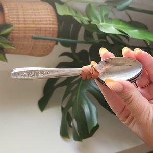 Vintage Simon George Rodgers stainless steel floral spoons